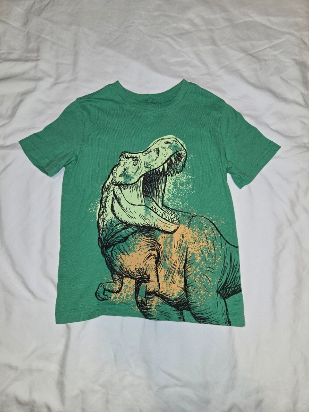 Jumping Beans Green Dino Shirt Boys 6